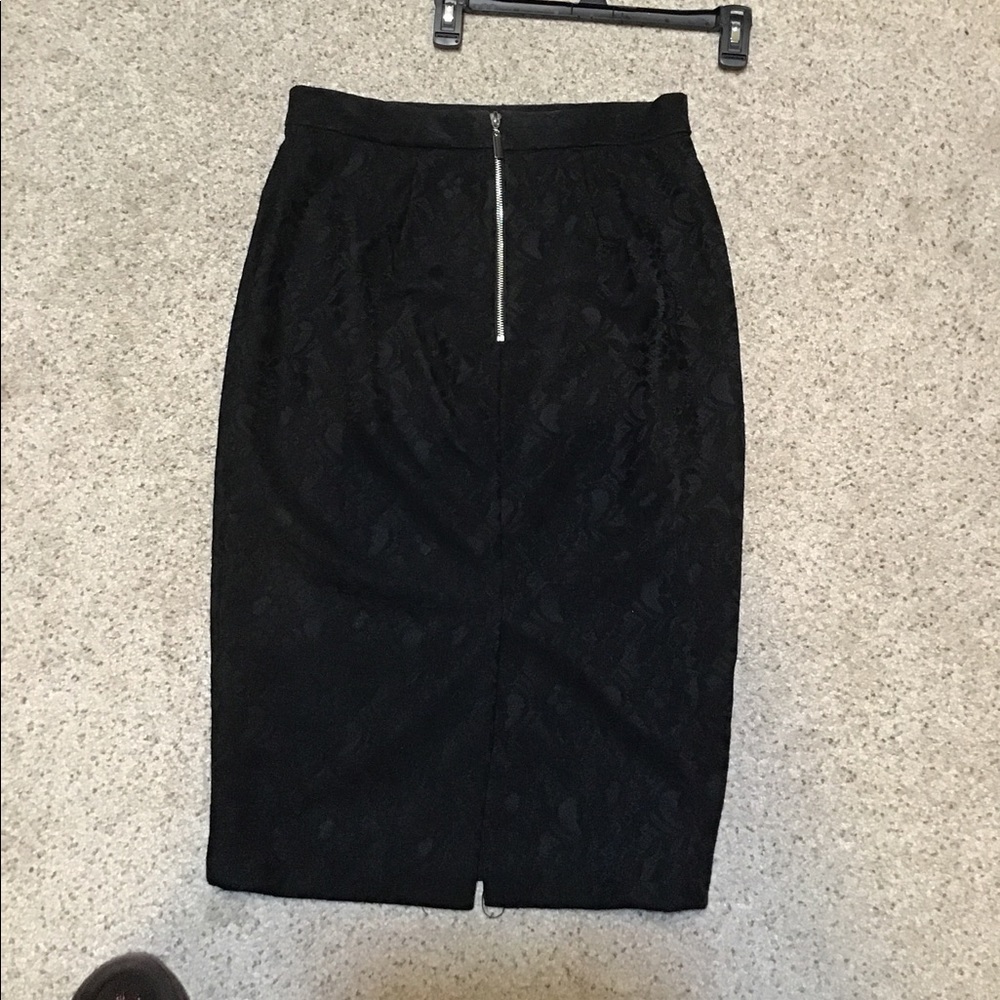 Jennifer Lopez Black Lace Overlay pencil skirt